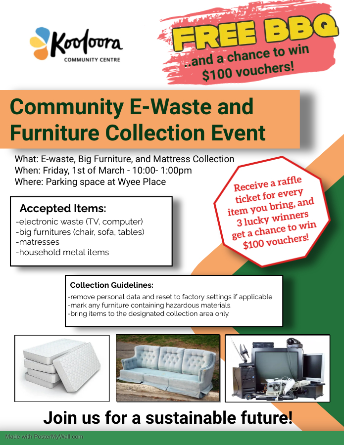 Community E-Waste and Furniture Collection Event